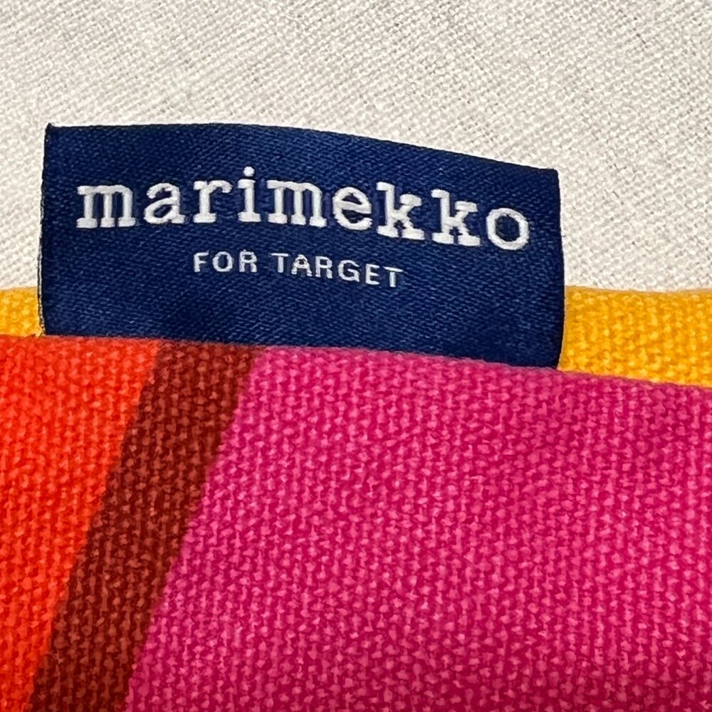 Marimekko Colorful Floral Canvas Tote Bag Scandinavian Retro Large - Picture 3 of 10